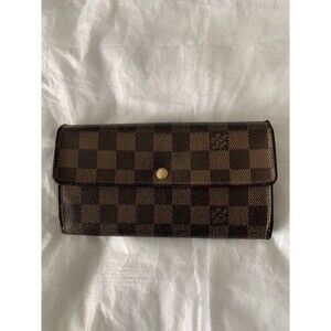 LOUIS VUITTON Portefeuille Sarah Long Wallet N61734 Damier Ebene Used